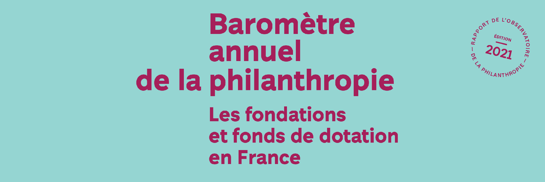 Baromètre annuel de la philanthropie 2021