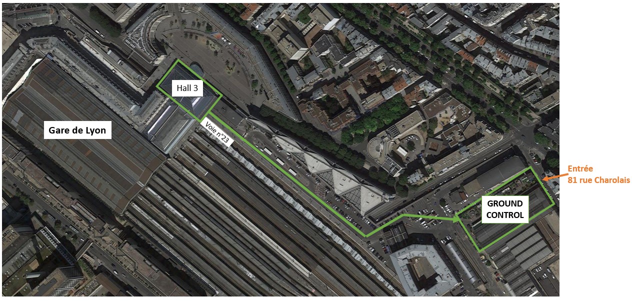 plan accès depuis Gare de Lyon