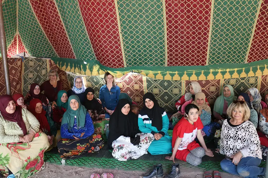 Les femmes du village accompagnées par l'association Elkhir. 