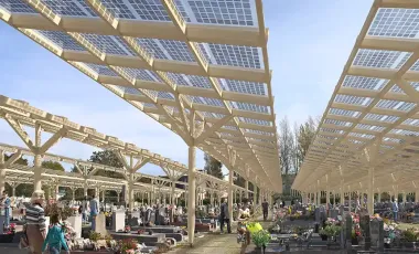 Des panneaux photovoltaïques au-dessus d’un cimetière : le projet innovant de la commune de Saint-Joachim